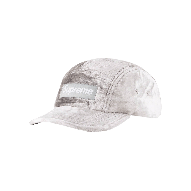 Supreme Crushed Velvet Camp Cap 'Grey'