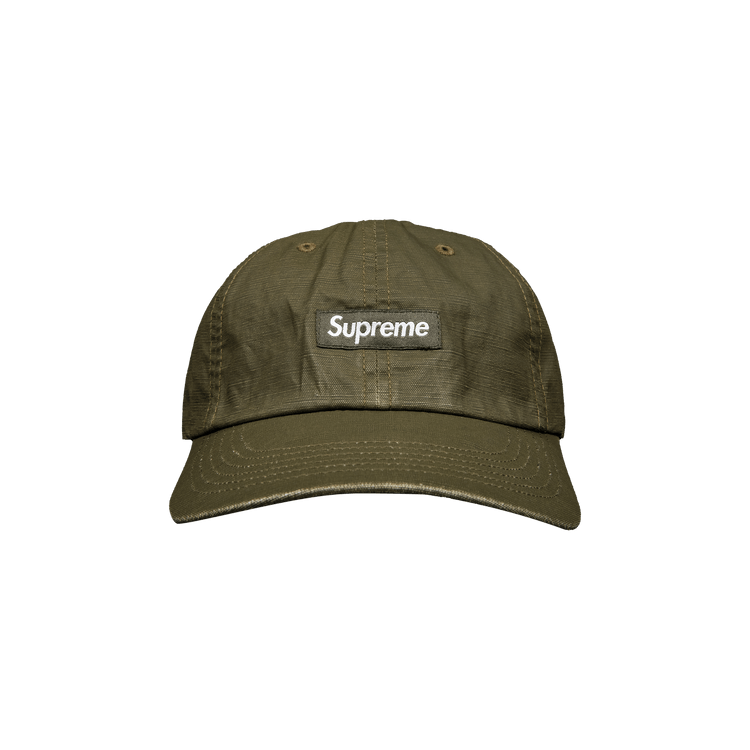 Supreme Small Box Coated Linen 6-Panel 'Olive'