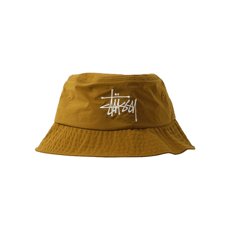 Stussy Peached Nylon Basic Bucket Hat 'Bronze'