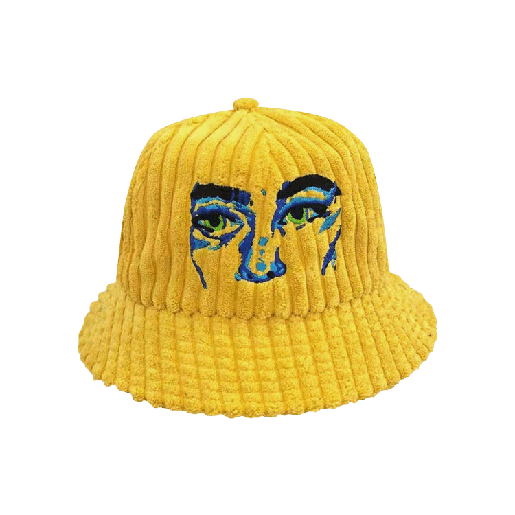 KidSuper Corduroy Face Bell Hat 'Mustard'