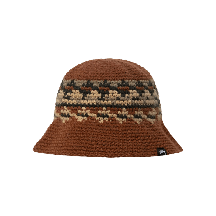 Stussy Fairisle Bucket Hat 'Brown'