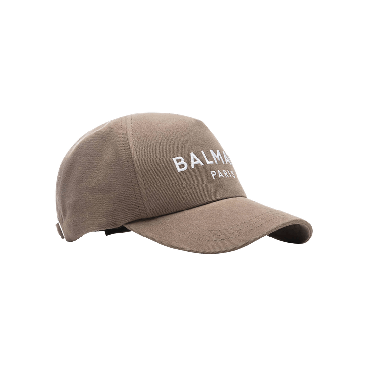 Balmain Cotton Cap 'Taupe/Blanc'