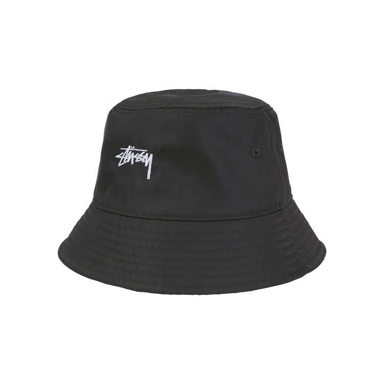 Stussy Satin Nylon Deep Bucket Hat 'Black'