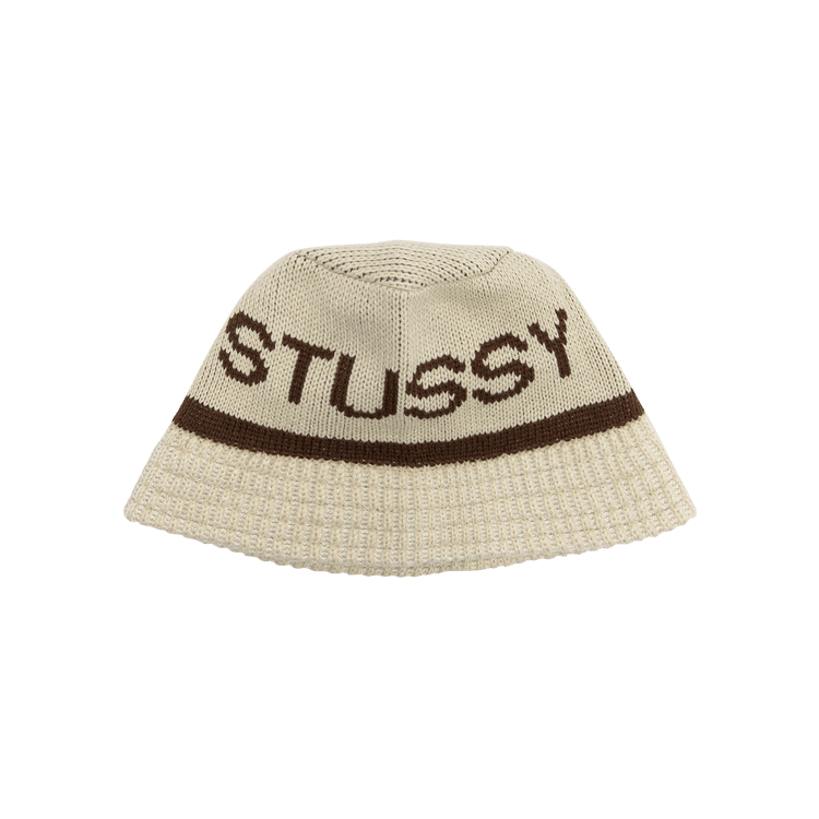 Stussy Jacquard Knit Bucket Hat 'Natural'