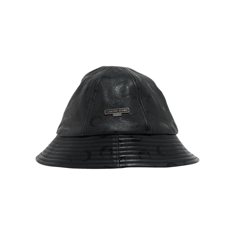Marine Serre Moon Leather Bell Hat 'Black'