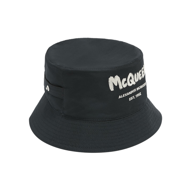 Alexander McQueen Graffiti Bucket Hat 'Black/Ivory'