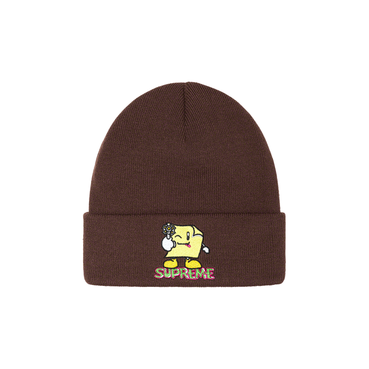 Supreme Sticky Note Beanie 'Brown'