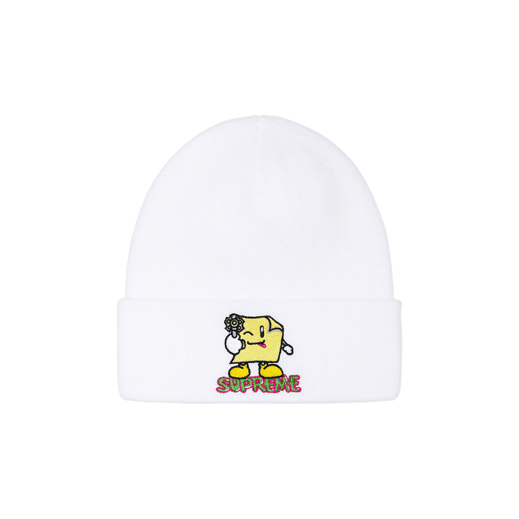 Supreme Sticky Note Beanie 'White'