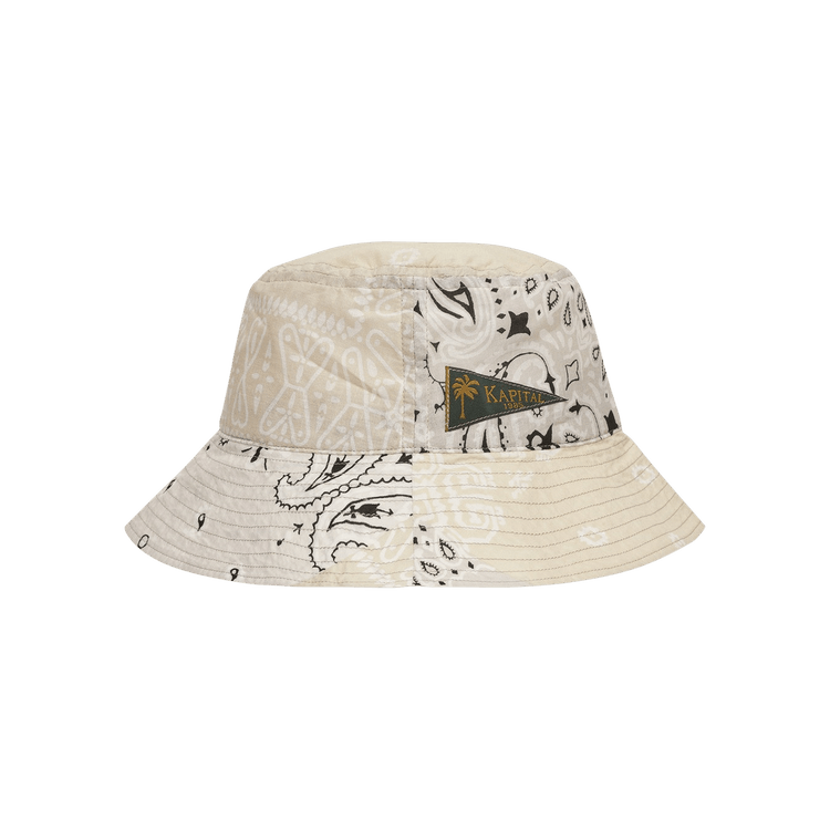 Kapital Bandana Patchwork Bucket Hat 'White'