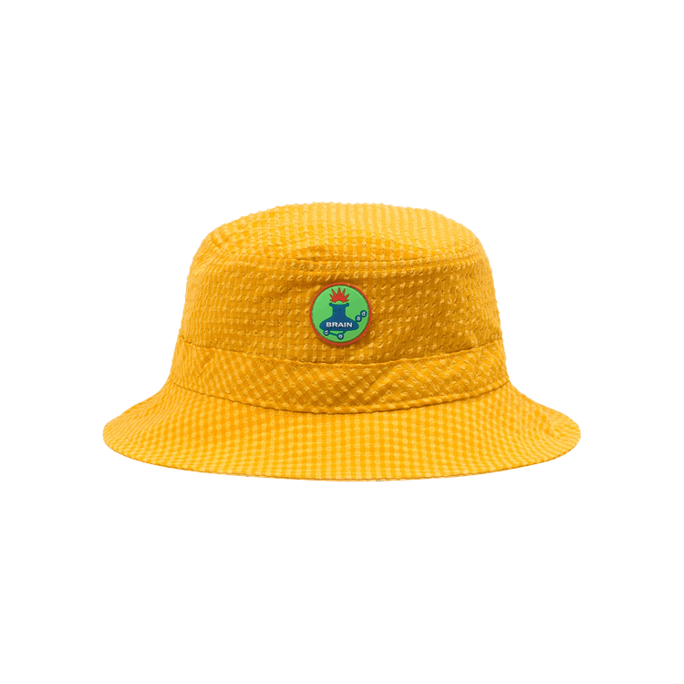 Brain Dead Seersucker Bucket Hat 'Yellow'