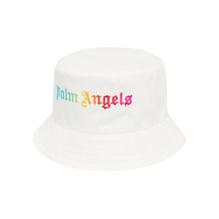 Palm Angels x The Webster Logo Degrade Bucket Hat 'White/Orange'