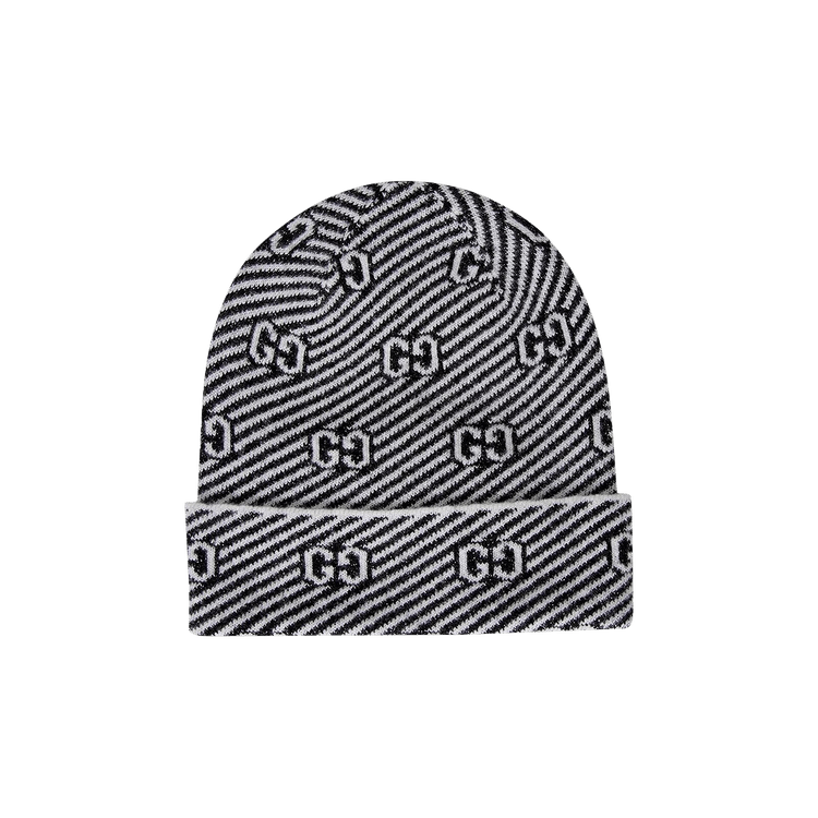 Gucci Diaglux Intarsia Logo Beanie 'Black/Ivory'