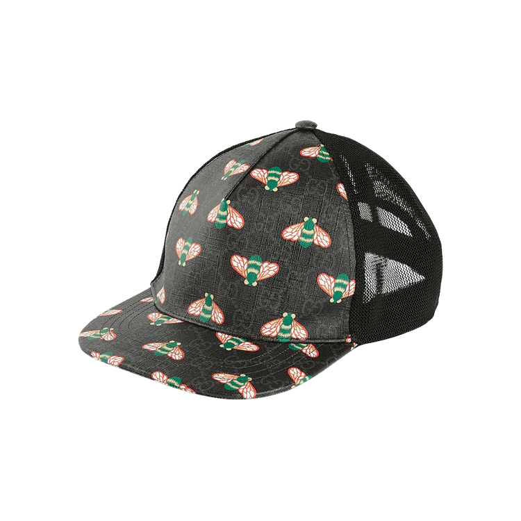 Gucci GG Supreme Bee Print Baseball Hat 'Black'