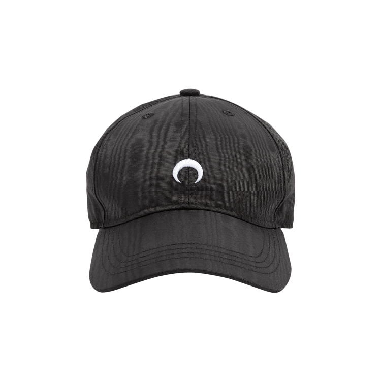 Marine Serre Recycled Embroidered Moire Cap 'Black'