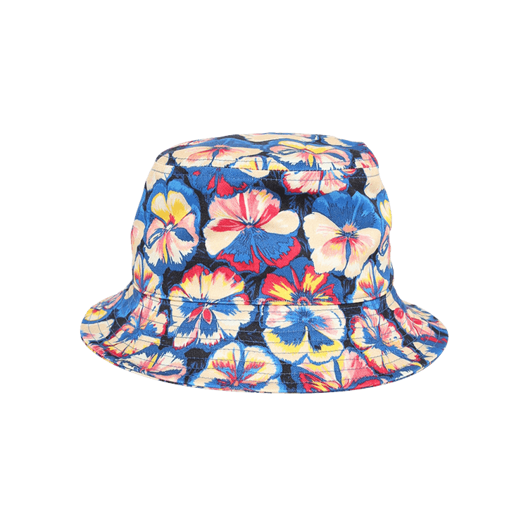 Rabanne Floral Print Bucket Hat 'Blue Moon Pansy'