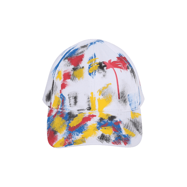 Palm Angels Painted Palm Cap 'White/Fuchshia'