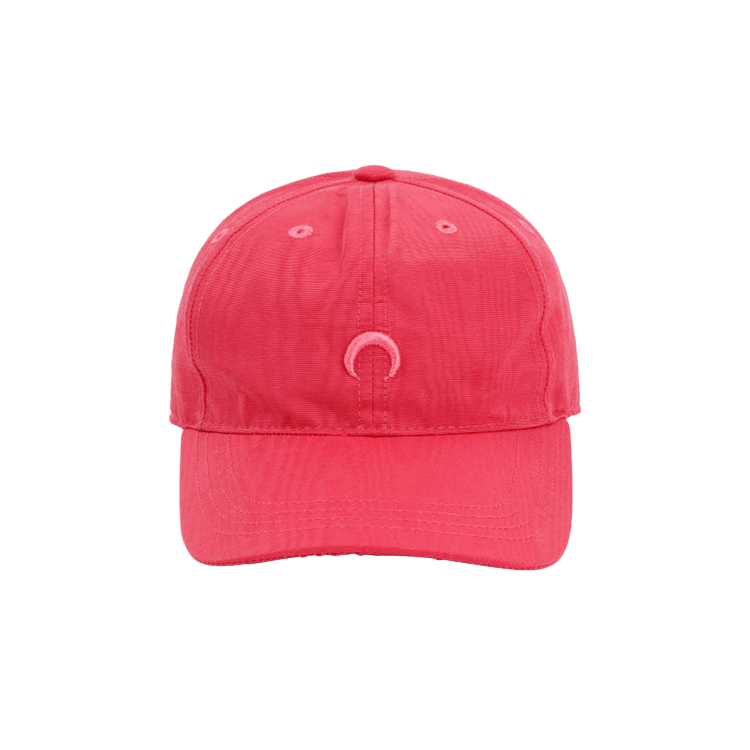 Marine Serre Recycled Embroidered Moire Cap 'Fuchsia'