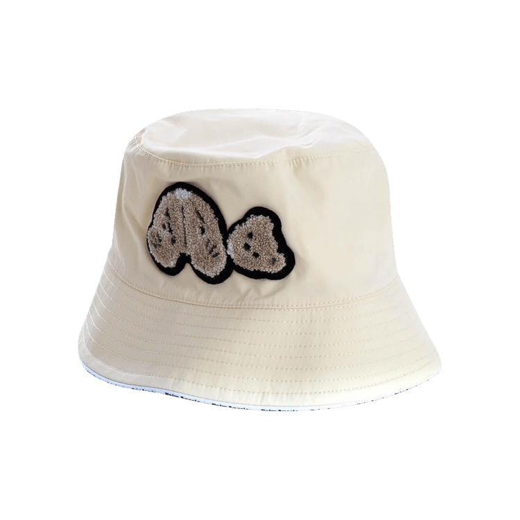 Palm Angels PA Bear Bucket Hat 'Cream/Bronze Brown'