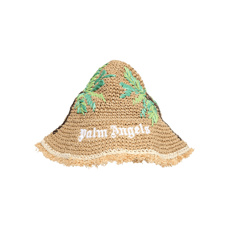 Palm Angels Palms Rafia Hat 'Beige/White'