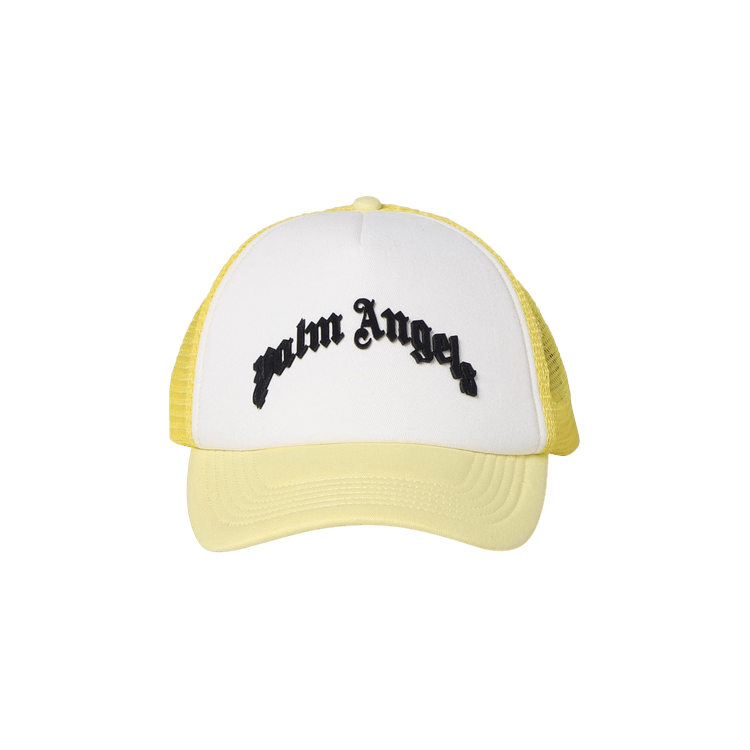 Palm Angels Curved Logo Mesh Cap 'Yellow/Black'