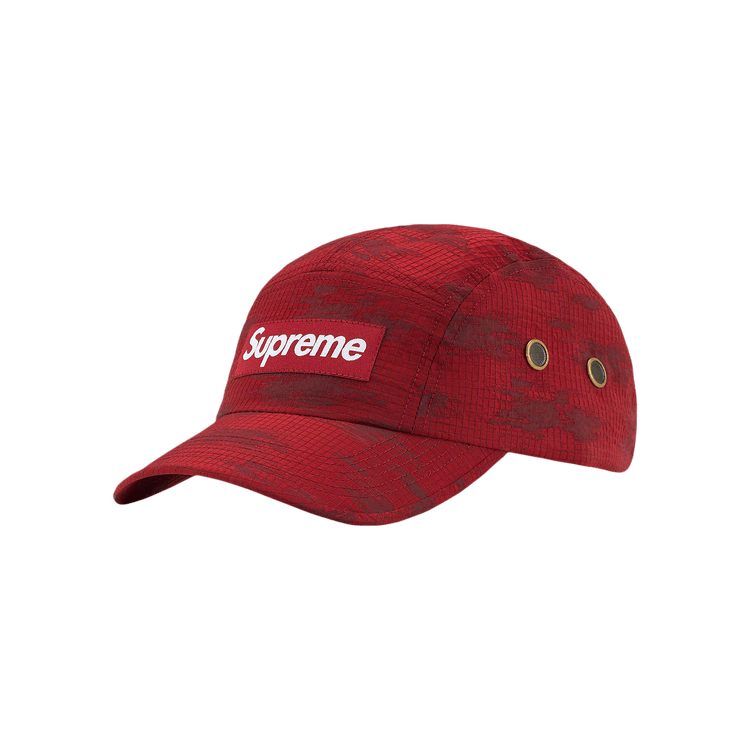 Supreme Broken Camo Camp Cap 'Red'