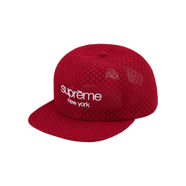 Supreme Classic Logo Air Mesh 6-Panel 'Red'