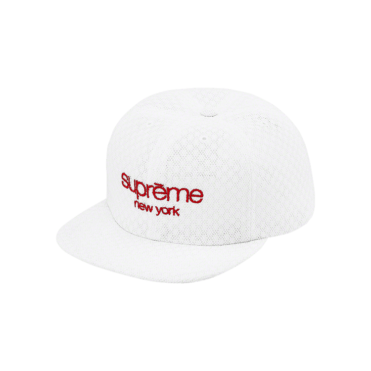 Supreme Classic Logo Air Mesh 6-Panel 'White'