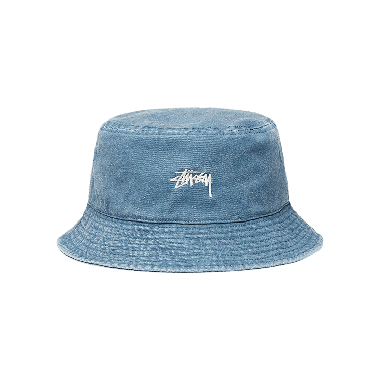 Stussy Washed Stock Bucket Hat 'Laguna Blue'