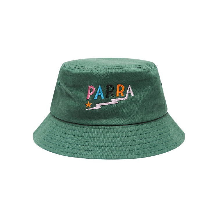 Parra Colored Lightning Logo Bucket Hat 'Green'