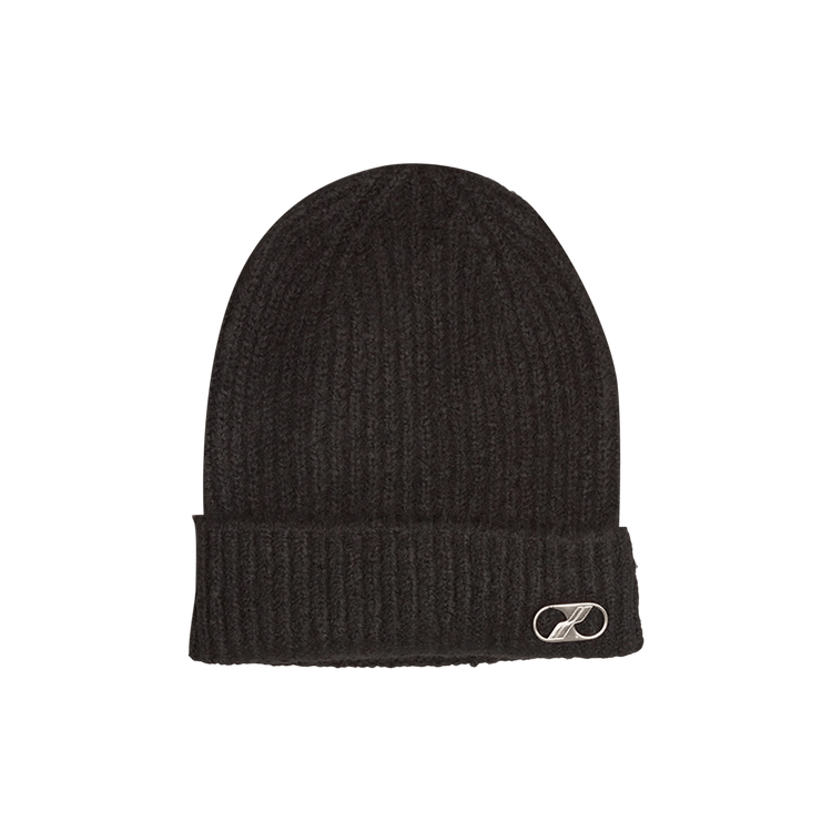 We11done Embroidered Logoetal Long Beanie 'Black'