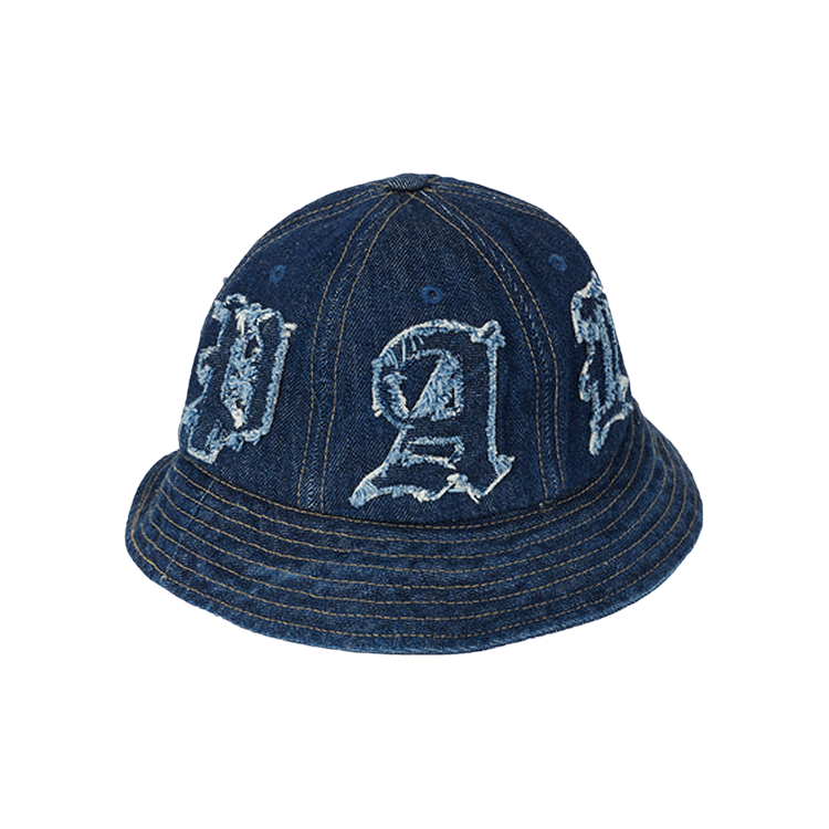 Palace Lique Denim Bucket Hat 'Mid Stone Wash'