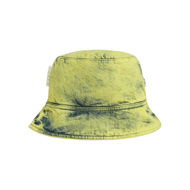 Marni Acid Wash Denim Bucket Hat 'Curry Yellow'