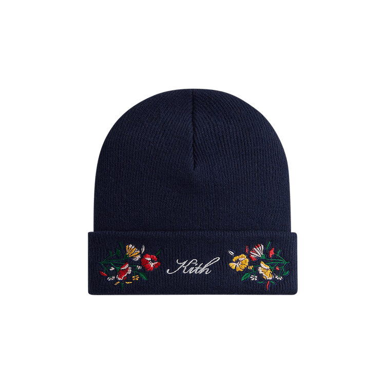 Kith Floral Script Beanie 'Nocturnal'