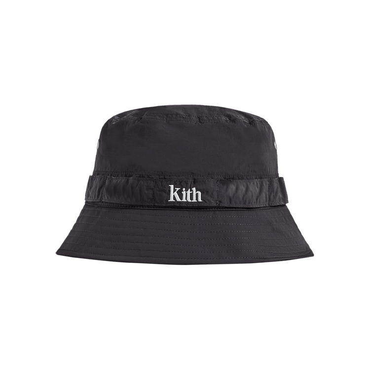 Kith Wrinkle Nylon Serif Bucket Hat 'Battleship'