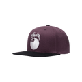 Stussy Twill Stock 8 Ball Cap 'Burgundy'