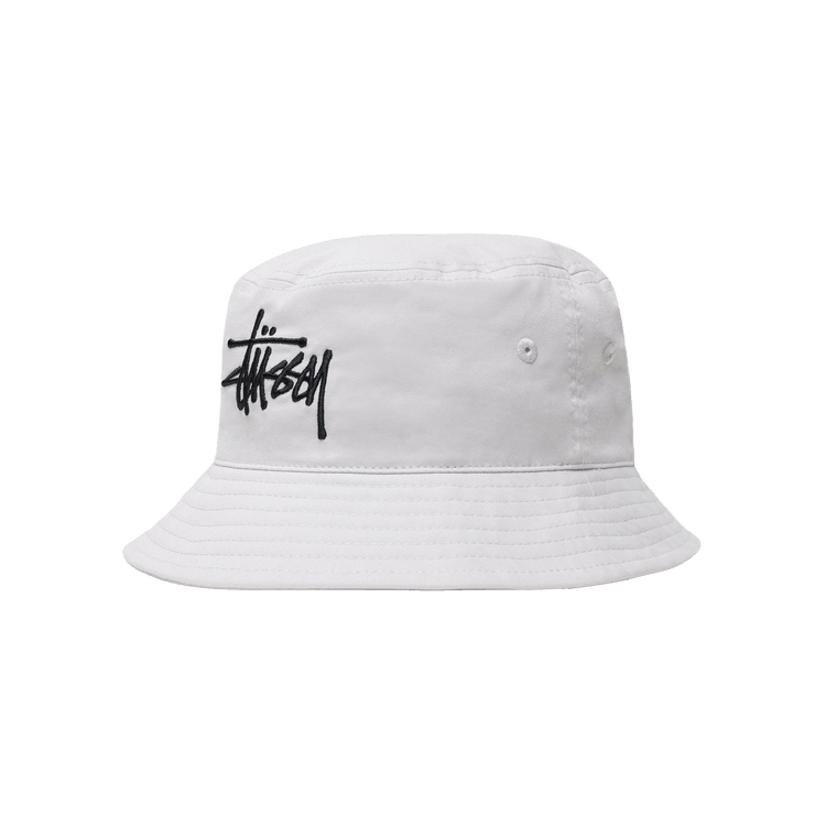 Stussy Brushed Big Basic Bucket Hat 'White'