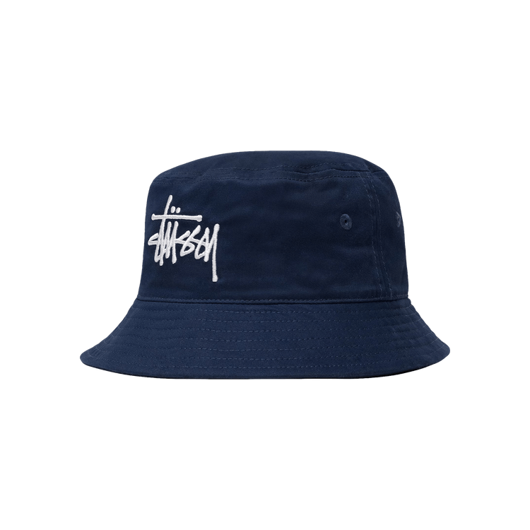Stussy Brushed Big Basic Bucket Hat 'Navy'