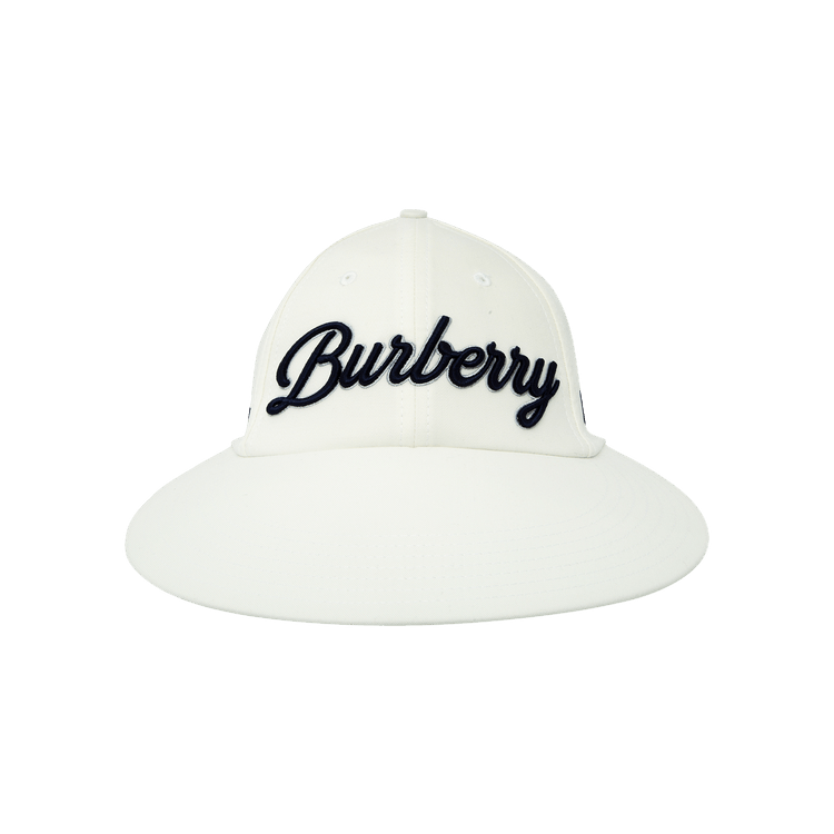 Burberry Varsity Logo Wide Peak Cap 'Optic White'
