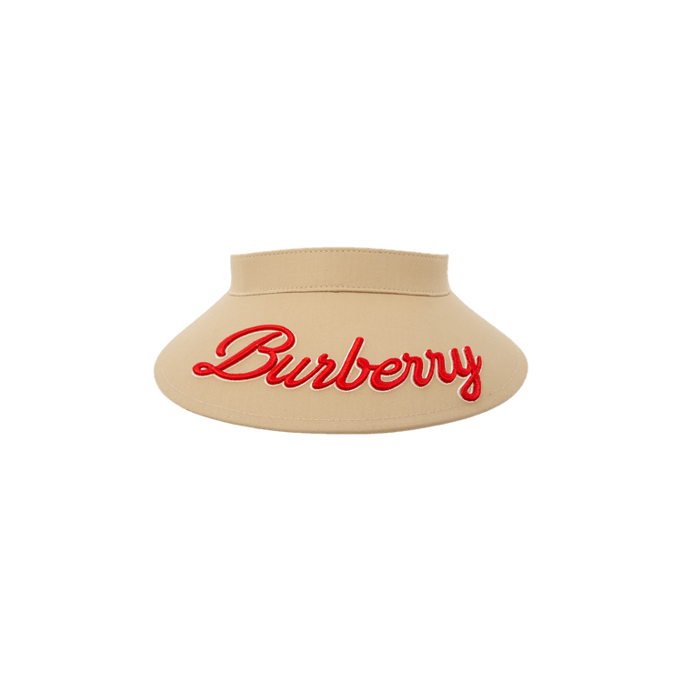 Burberry Varsity Logo Wide Peak Visor 'Soft Fawn'