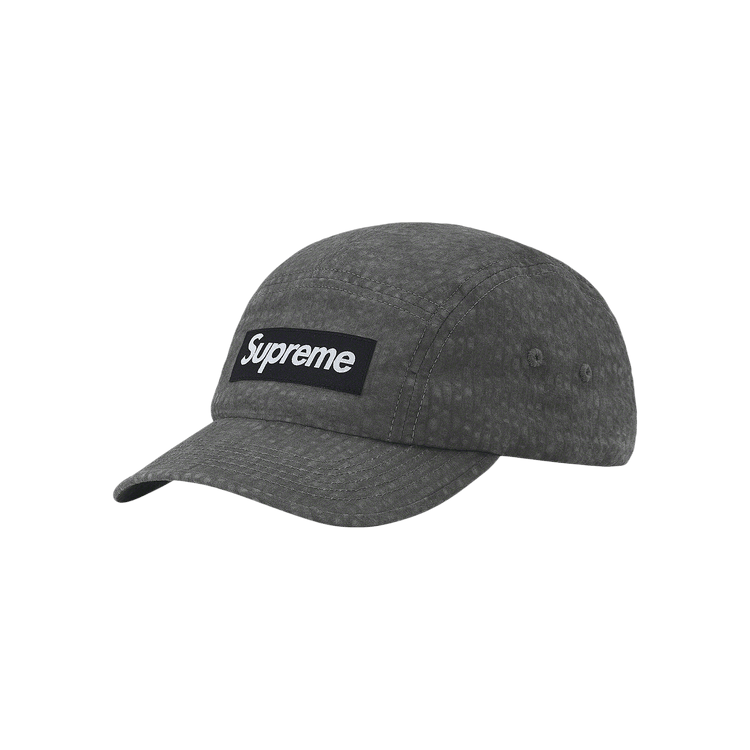 Supreme Washed Seersucker Camp Cap 'Black'