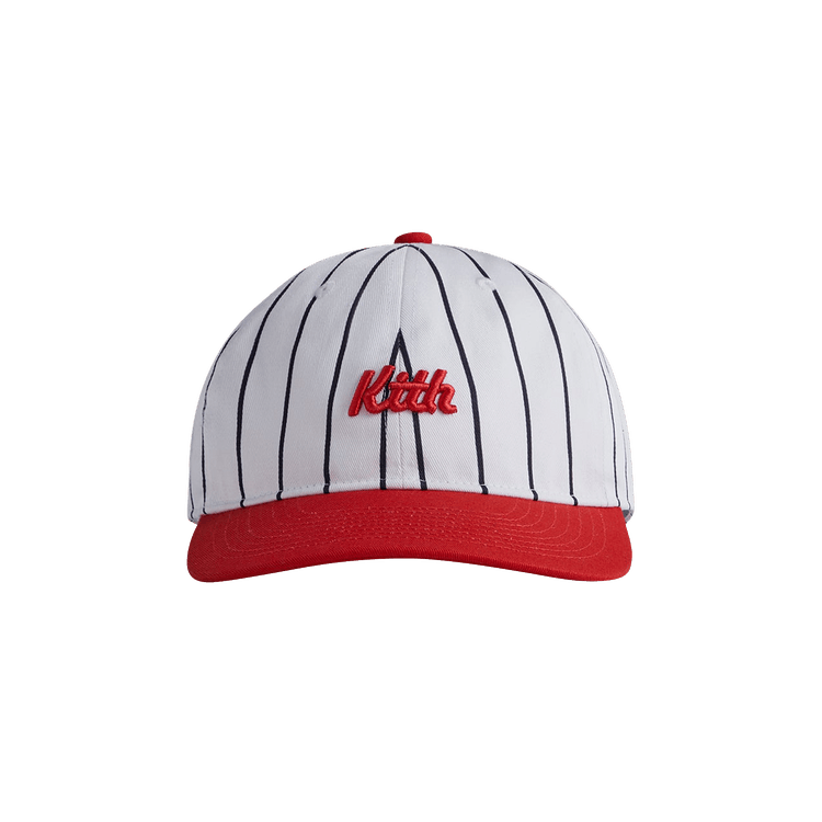 Kith Classic Script Pinstripe Cap 'Alert'