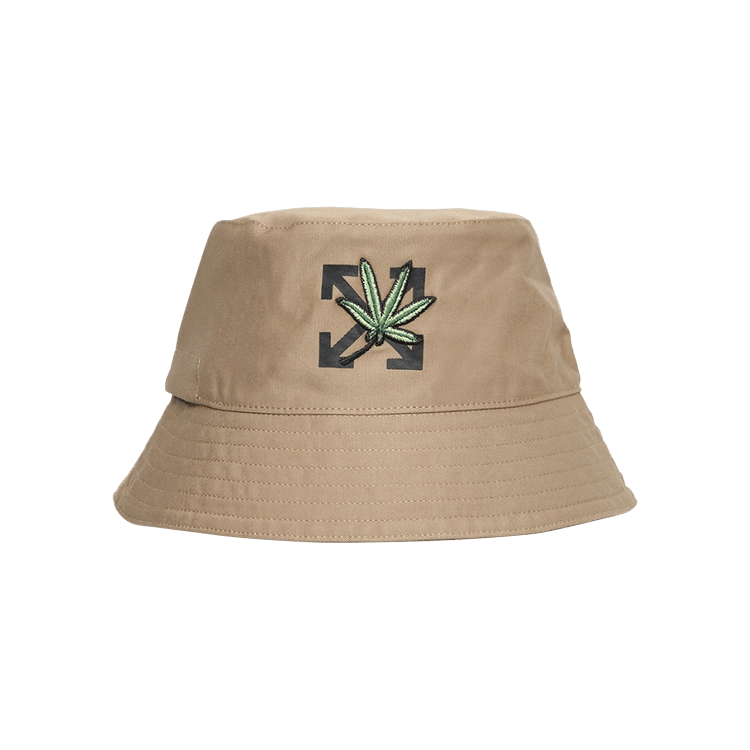 Off-White Weed Bucket Hat 'Sand/Green'