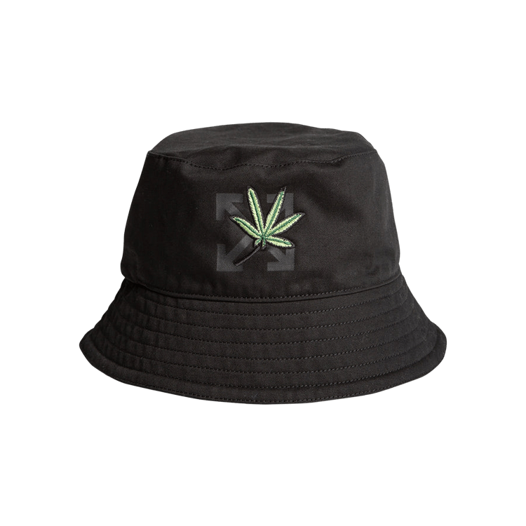 Off-White Weed Bucket Hat 'Black/Green'