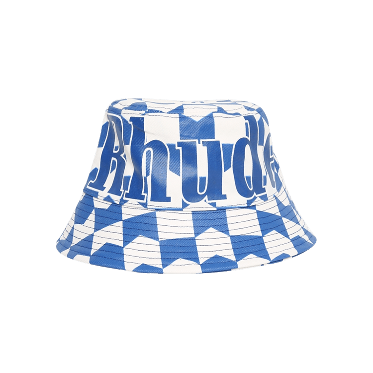 Rhude Checker Bucket Hat 'Blue/White'