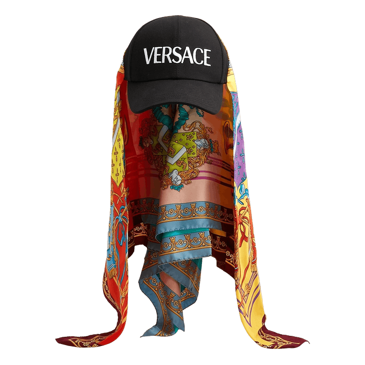 Versace Royal Rebellion Print Baseball Cap 'Black/Multicolor'