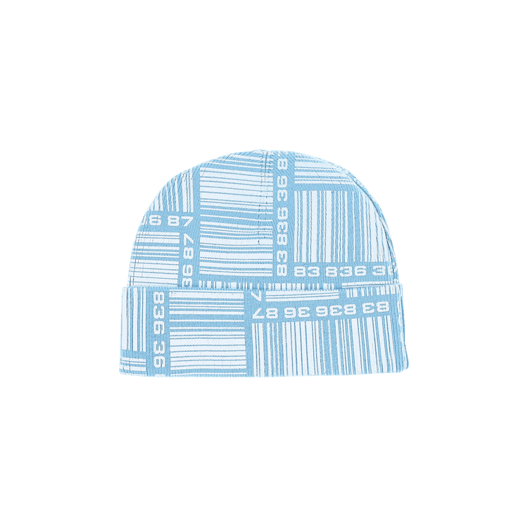 VTMNTS Barcode Monogram Beanie 'Light Blue'