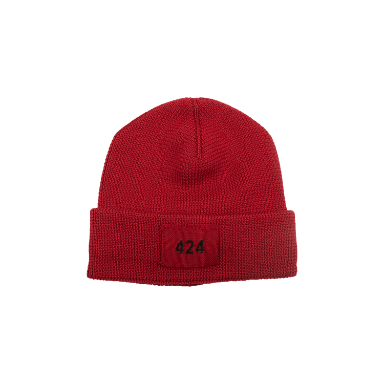 424 Knit Logo Patch Beanie 'Red'