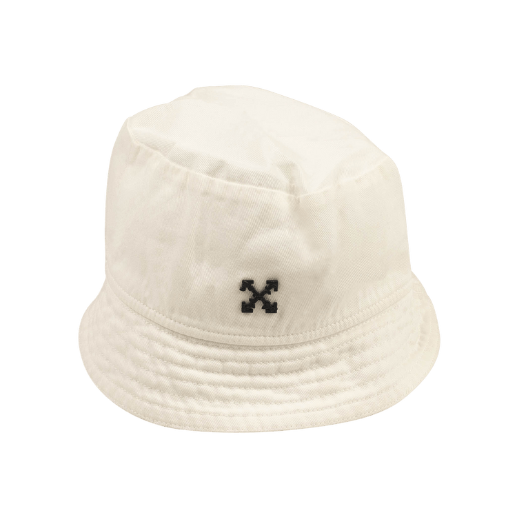 Off-White Logo Frayed Edge Bucket Hat 'White'