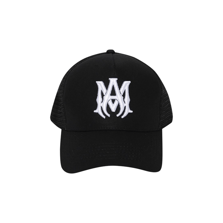 Amiri MA Logo Trucker Hat 'Black/White'
