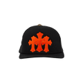 Chrome Hearts St. Barths Exclusive Cemetery Cross Trucker Hat 'Black/Orange'